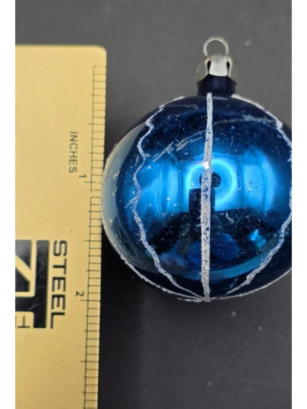 Vintage Blue & White Mercury Glass 2